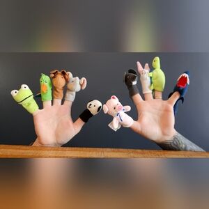 Lot of 12 Animals finger muppets